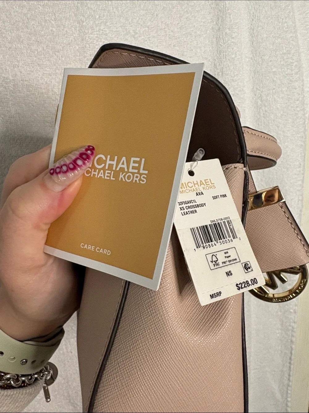 Michael Kors Blush Pink Saffiano Mini Top-Handle Satchel